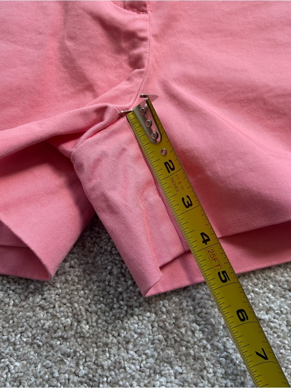 NWT LOFT The Riviera Short Pink Coral Chino Shorts Size 4 4" Inseam - Picture 5 of 12